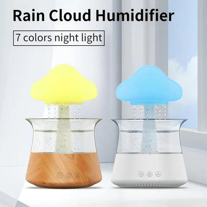 Relax Nube de Lluvia – Humidificador Ultrasónico con Luz Aromática