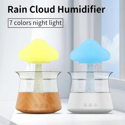 Relax Nube de Lluvia – Humidificador Ultrasónico con Luz Aromática